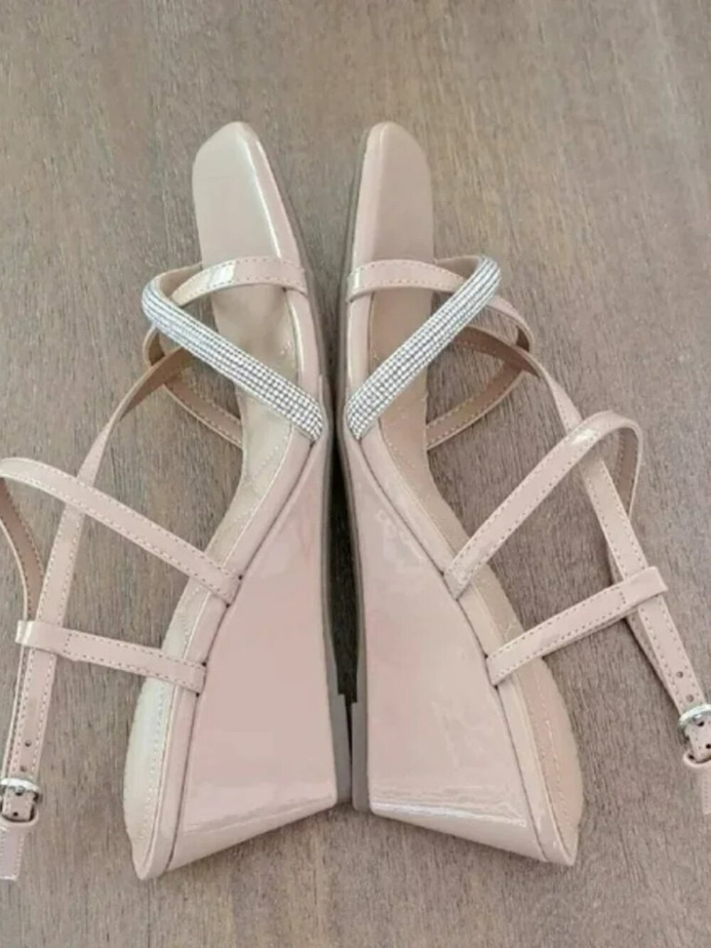 Kelly & Katie Sassy Wedge Sandal - Color: Nude - Size: 7 - Picture 7 of 10